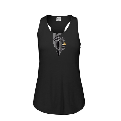 [FT0TUBBK-FAS-LOGO3] Ladies Tri Blend Tank Top (Female Adult S, Black, Logo 3)
