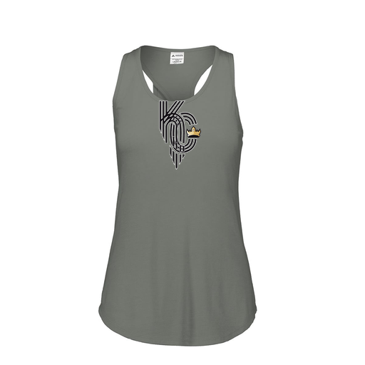 [FT0TUBGY-FAS-LOGO3] Ladies Tri Blend Tank Top (Female Adult S, Gray, Logo 3)