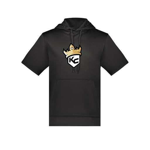 [6871.080.S-LOGO1] Men's Dri Fit Short Sleeve Hoodie (Adult S, Black, Logo 1)