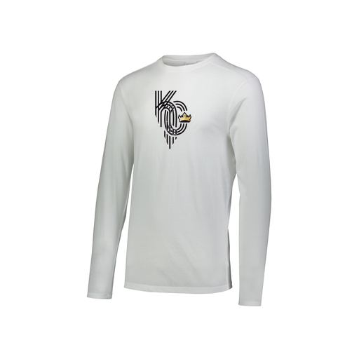 [FTLCUBWH-YS-LOGO3] Youth LS Ultra-blend T-Shirt (Youth S, White, Logo 3)