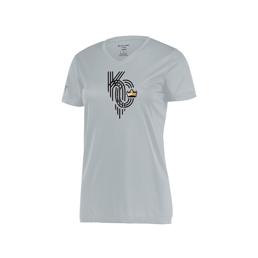 [222820.099.S-LOGO3] Ladies Movement Dri Fit Shirt (Female Adult S, Silver, Logo 3)