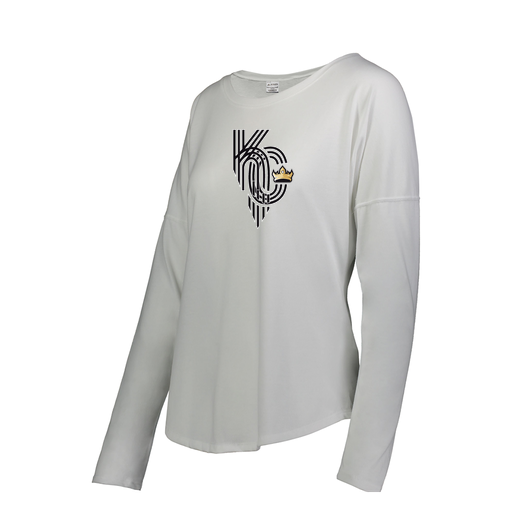[FTLCUBWH-FAS-LOGO3] Ladies LS Ultra-blend T-Shirt (Female Adult S, White, Logo 3)