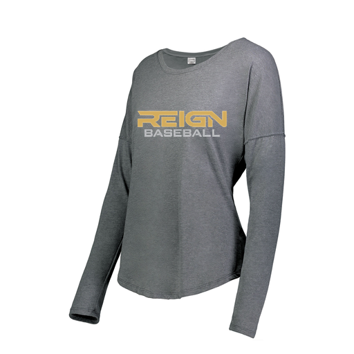[FTLCUBGY-FAS-LOGO2] Ladies LS Ultra-blend T-Shirt (Female Adult S, Gray, Logo 2)