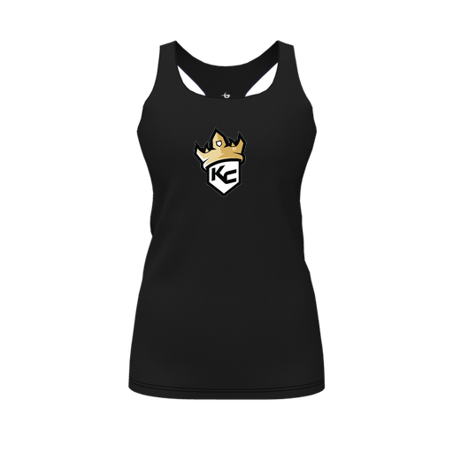 [FT0TRBBK-FYS-LOGO1] Decker Racerback Tank Top (Female Youth S, Black, Logo 1)