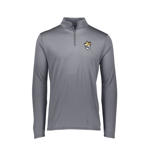 [FTLQFLGY-FAXS-LOGO1] Ladies Flex-Lite 1/4 Zip Shirt (Female Adult XS, Gray, Logo 1)