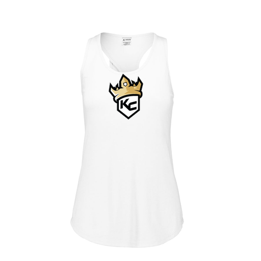 [FT0TUBWH-FAS-LOGO1] Ladies Tri Blend Tank Top (Female Adult S, White, Logo 1)
