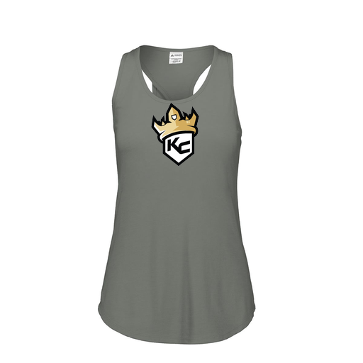 [FT0TUBGY-FAS-LOGO1] Ladies Tri Blend Tank Top (Female Adult S, Gray, Logo 1)
