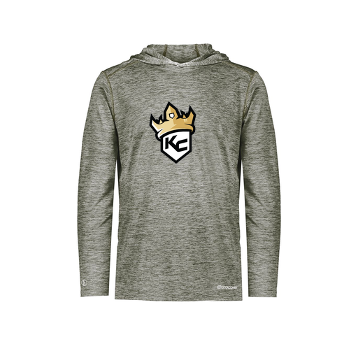 [FOLHCGGY-AS-LOGO1] Decker Men's Charge Hoodie (Adult S, Gray, Logo 1)