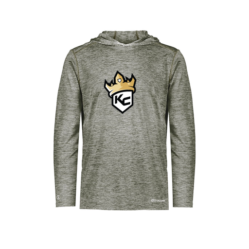 [FOLHCGGY-YS-LOGO1] Decker Youth Charge Hoodie (Youth S, Gray, Logo 1)