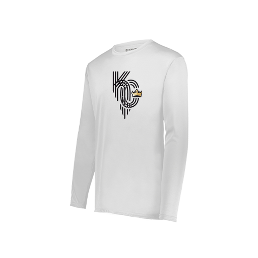[222822.005.XS-LOGO3] Men's LS Smooth Sport Shirt (Adult XS, White, Logo 3)