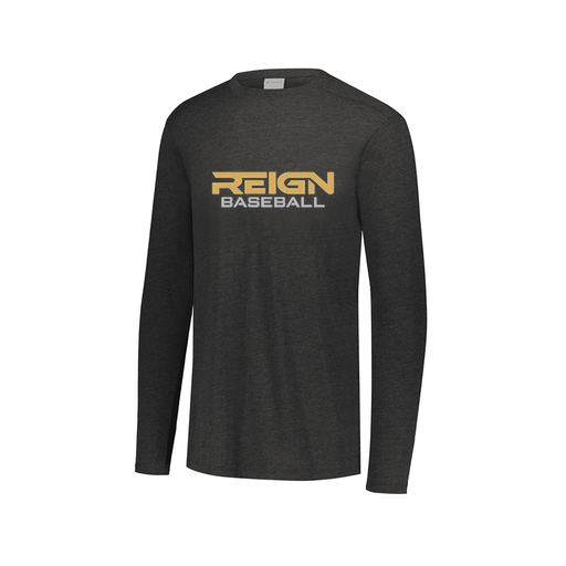[FTLCUBBK-AXS-LOGO2] Decker Men's Tri-Blend T-Shirt - Long Sleeve (Adult XS, Black, Logo 2)