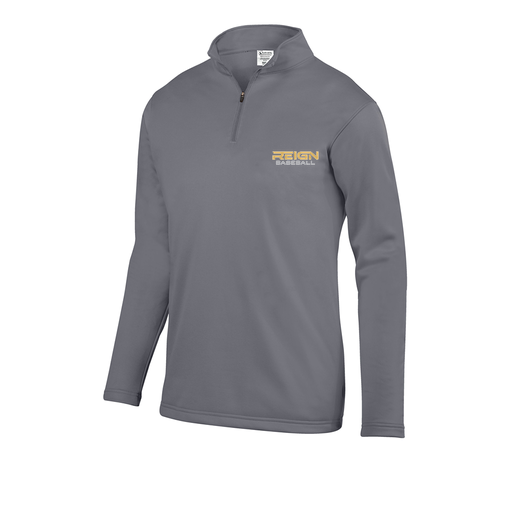[FOLQFFGY-AS-LOGO2] Decker Men's FlexFleece 1/4 Zip (Adult S, Gray, Logo 2)