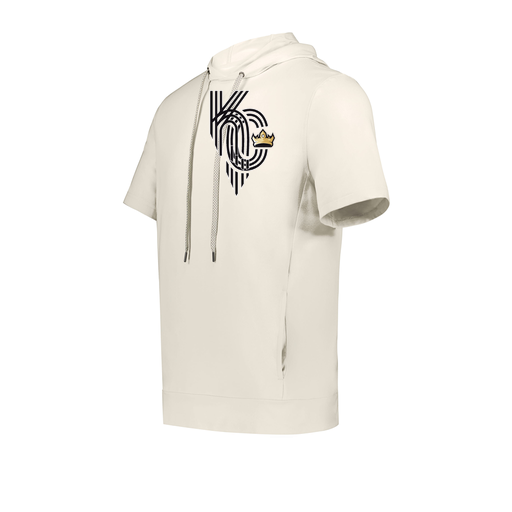 [222605-WHT-YS-LOGO3] YOUTH VENTURA SOFT KNIT SHORT SLEEVE HOODIE (Youth S, White, Logo 3)