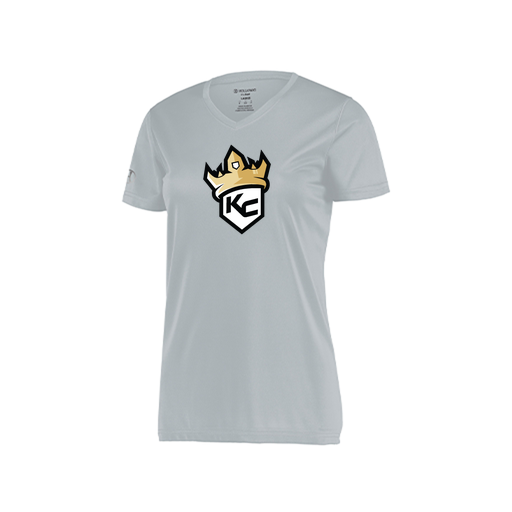 [222820.099.S-LOGO1] Ladies Movement Dri Fit Shirt (Female Adult S, Silver, Logo 1)