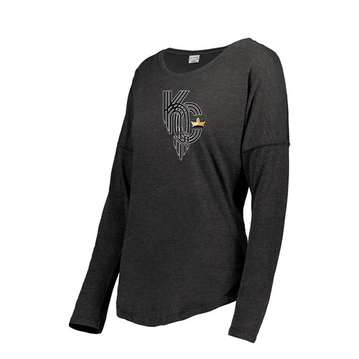 [FTLCUBBK-FAS-LOGO3] Ladies LS Ultra-blend T-Shirt (Female Adult S, Black, Logo 3)