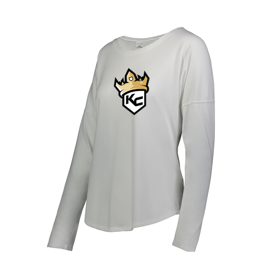 [FTLCUBWH-FAS-LOGO1] Decker Women's Tri-Blend T-Shirt - Long Sleeve (Female Adult S, White, Logo 1)
